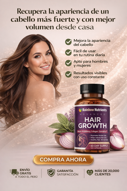 HairGrowth™: Suplemento capilar ORIGINAL - Tratamiento 60 Días