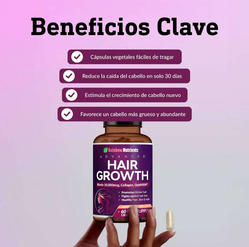 HairGrowth™: Suplemento capilar ORIGINAL - Tratamiento 60 Días